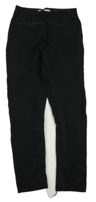 Čierne tregíny so zipy Zara