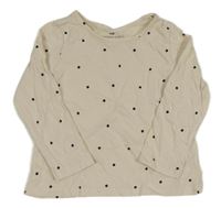 Béžové puntíkaté triko H&M