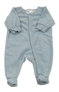 Světlemodrý fleecový overal s hvězdami H&M