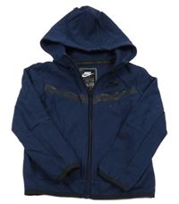 Tmavomodrá propínací mikina s kapucí Nike