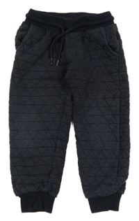 Tmavomodré prešívané tepláky Matalan