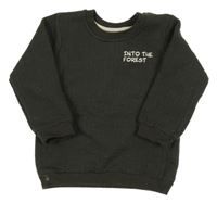 Tmavosivá prešívaná mikina s nápisom Ergee