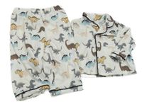 Bílé pyžamo s dinosaury Shein