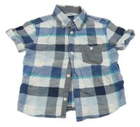 Světle-tmavomodrá kostkovaná košile George