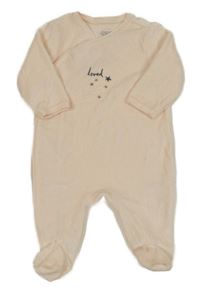 Svetloružový zamatový overal s nápisom Mamas&Papas