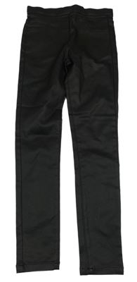 Čierne koženkové tregíny Next