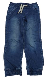 Tmavomodré cuff teplákové rifle lupilu