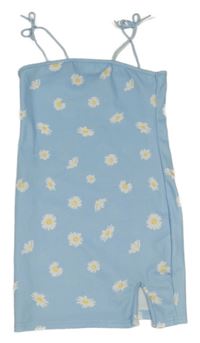 Svetlomodré šaty s kvietkami Shein