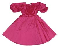 Fuchsiové slávnostné šaty s balonovými rukávy Lipsy London