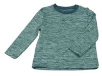 Tmavo-svetlozelené žíhané thermo tričko Lupilu