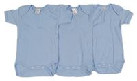 3x - Modré body Baby Blumen