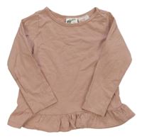 Růžové triko s volánkem H&M