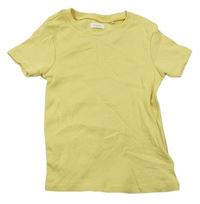 Žlté rebrované tričko Next