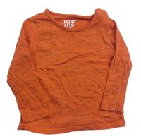 Oranžovo-sivé melírované tričko F&F