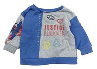 Modro-šedá mikina Justice League Primark