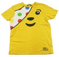 Žluté tričko s medvídkem Pudsey George 