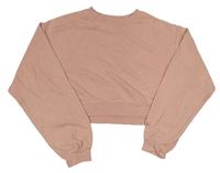 Svetloružová crop mikina zn. H&M