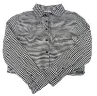 Černo-bílá vzorovaná crop halenka Y.F.K.