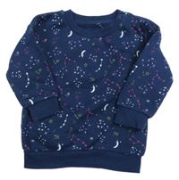 Tmavomodrá mikina s vesmírem Primark
