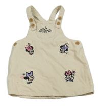 Smetanové manšestrové laclové šaty s Minnie Primark 