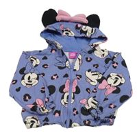 Svetlomodrá prepínaci crop mikina s Minnie a kapucňou Disney
