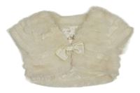 Smotanové kožušinové podšité bolerko