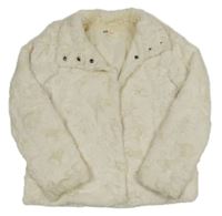 Smotanová kožušinová podšitá bunda H&M