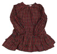 Červeno-tmavomodro-zelená kostkovaná halenková tunika Next