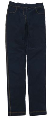 Tmavomodré legíny riflového vzhledu 