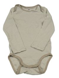 Béžovo-biele pruhované body H&M