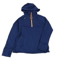 Tmavomodrá funkční sportovní mikina s kapucí Decathlon