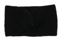 Čierna pletená čelenka