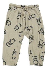 Béžové tepláky s pandami H&M