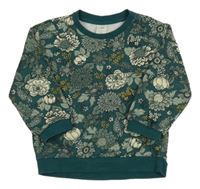 Petrolejová kvetovaná mikina H&M