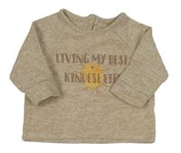 Béžový melírovaný svetr s nápisem George 