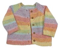 Farebný pruhovaný prepínaci žinylkový sveter Ergee