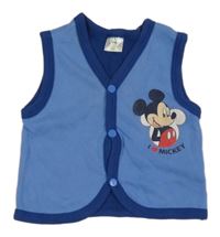 Modro-tmavomodrá tepláková vesta s Mickeym Disney