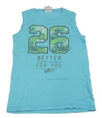 Tyrkysové tielko s číslom Toplino