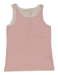 Bielo-ružový pruhovaný top H&M