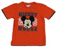 Červené tričko s Mickeym Disney 