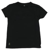 Čierne tričko s 3D nápisom Blue Effect