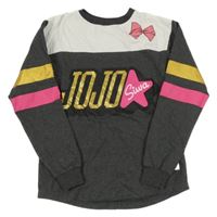 Sivo-biela mikina s proužky Jojo Siwa Nickelodeon