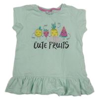 Svetlozelené peplum tričko s ovociem Kiki&Koko