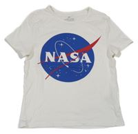 Bílé crop tričko s logem NASA H&M