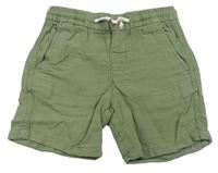 Khaki melírované chino plátěné kraťasy H&M