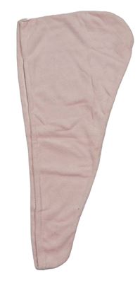 Světlerůžový froté turban