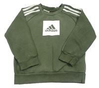 Khaki mikina s logom Adidas