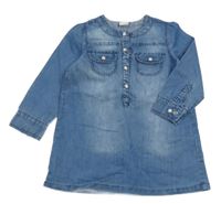 Modré lehké riflové košilové šaty H&M