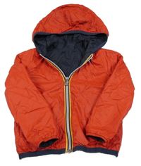 Červená šusťáková jarní oboustranná bunda s kapucí K.Way