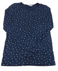 Tmavomodré tričko so srdiečkami Kids